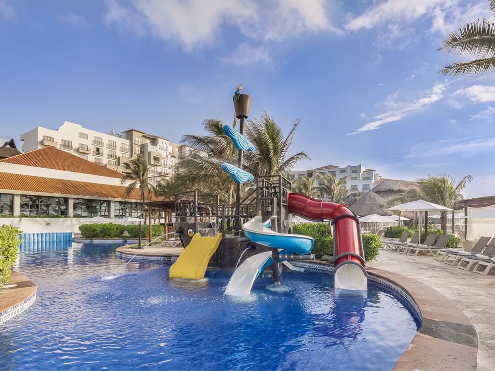 Outdoor pool of Fiesta kids club at FA Hotels & Resorts