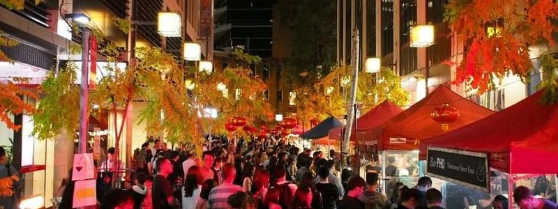 People at Chinatown Night Market near ibis Sydney World Square Hotel