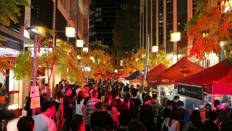 People at Chinatown Night Market near ibis Sydney World Square Hotel