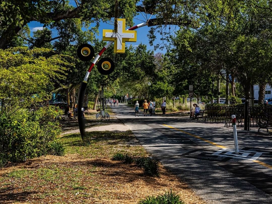 Landscape view of St. Pete's Pinellas Trail near Grant Street Inn in Dunedin FL