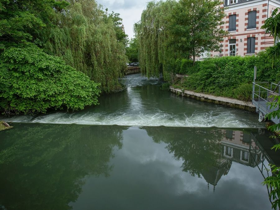 View of a River near Hotel Bourges Train Station