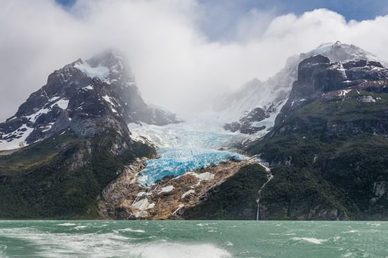 Landscape view of Balmaceda & Serrano Glaciers near NOI Indigo