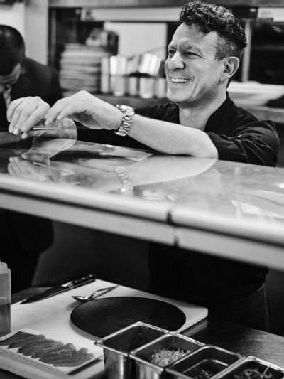 Chef David Daniels in the kitchen