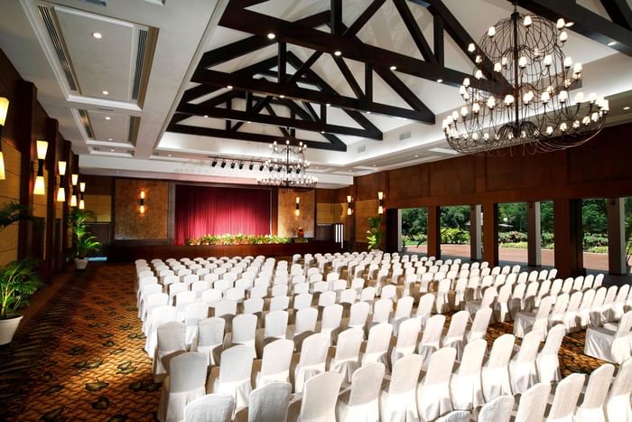 Pelangi Grand Ballroom theatre set-up at Pelangi Beach Resort