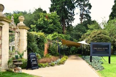 Walkway leading up to The King Suite events venue in Bracknell