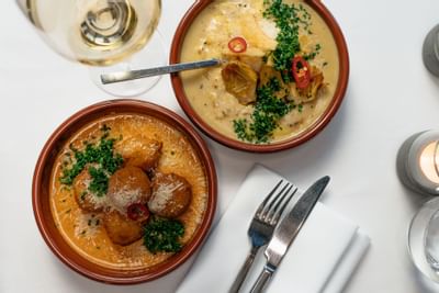 Fine dining experience at the resort restaurant