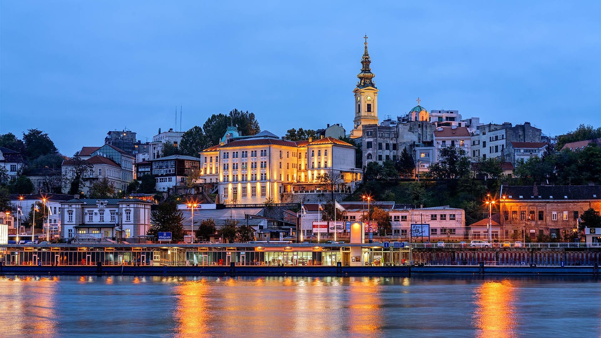 City of Falkensteiner Hotel Belgrade At Night