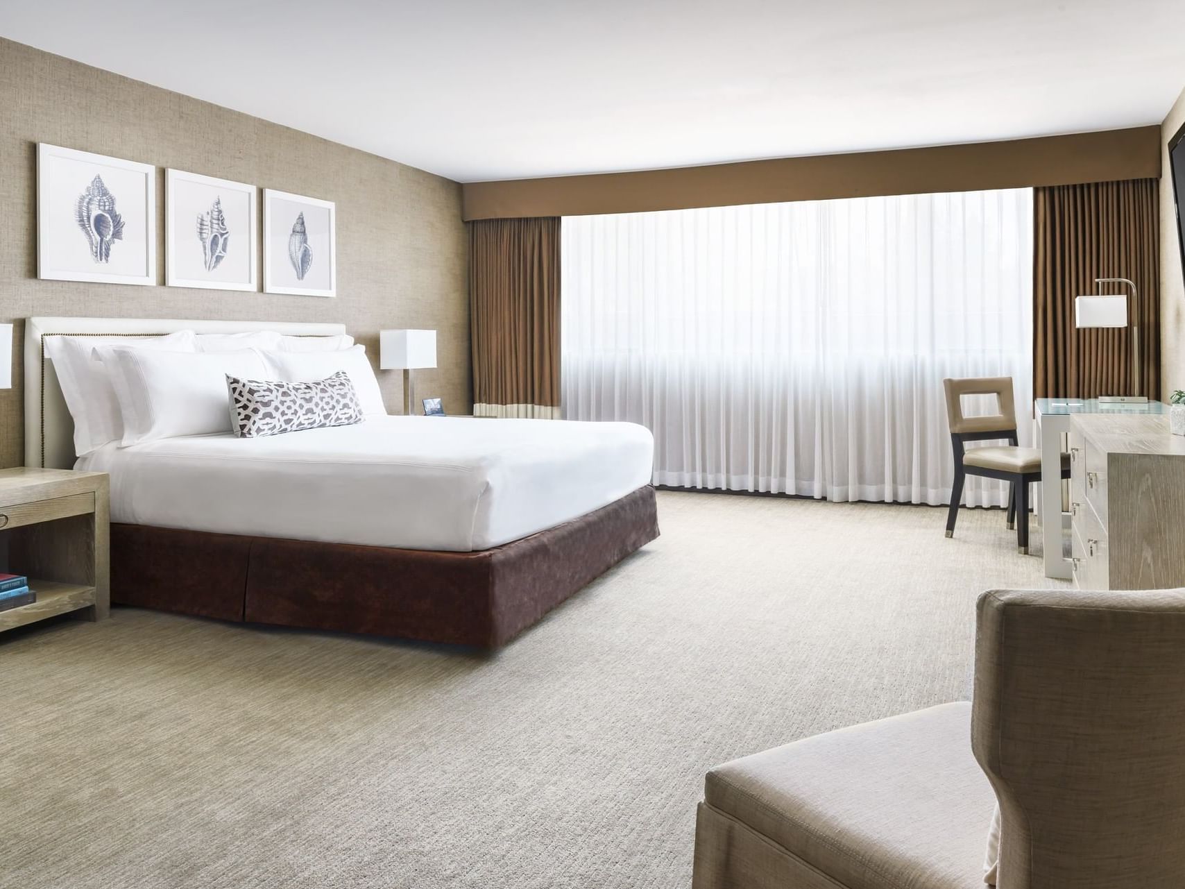 Double bed in superior king suite at Luxe Sunset Boulevard