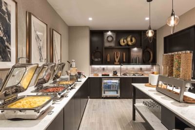 breakfast display at hotel