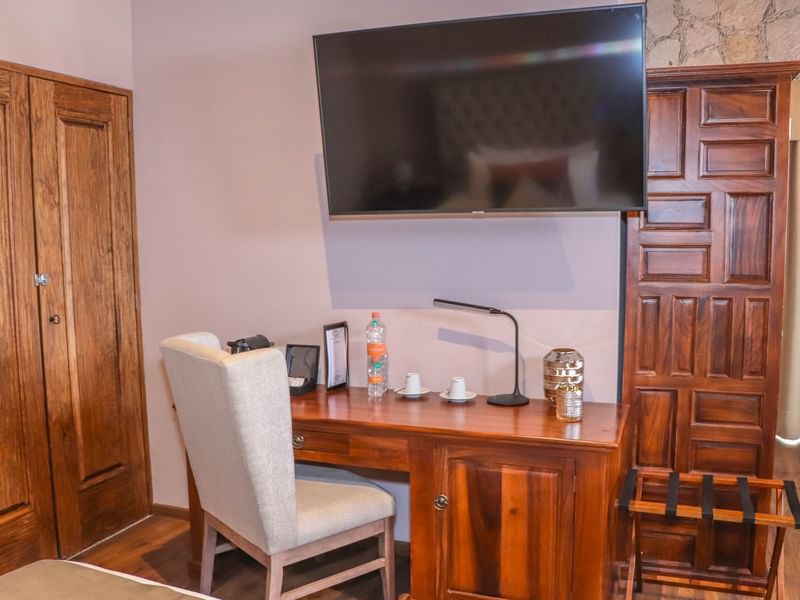 Deluxe Room with work desk & TV at Gamma Hotels