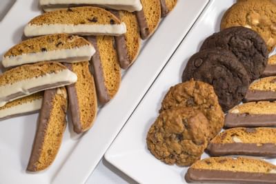 luscious cookies & biscotti close up at Granville Island Hotel