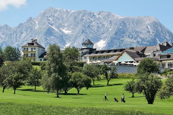 Wide view of the Golf Course near Schloss Hotel Pichlarn