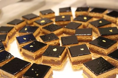 small cake pieces on plate