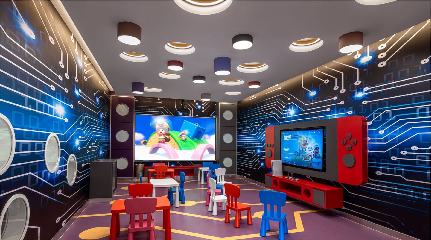 Video game-themed children's playroom at Sunway Resort