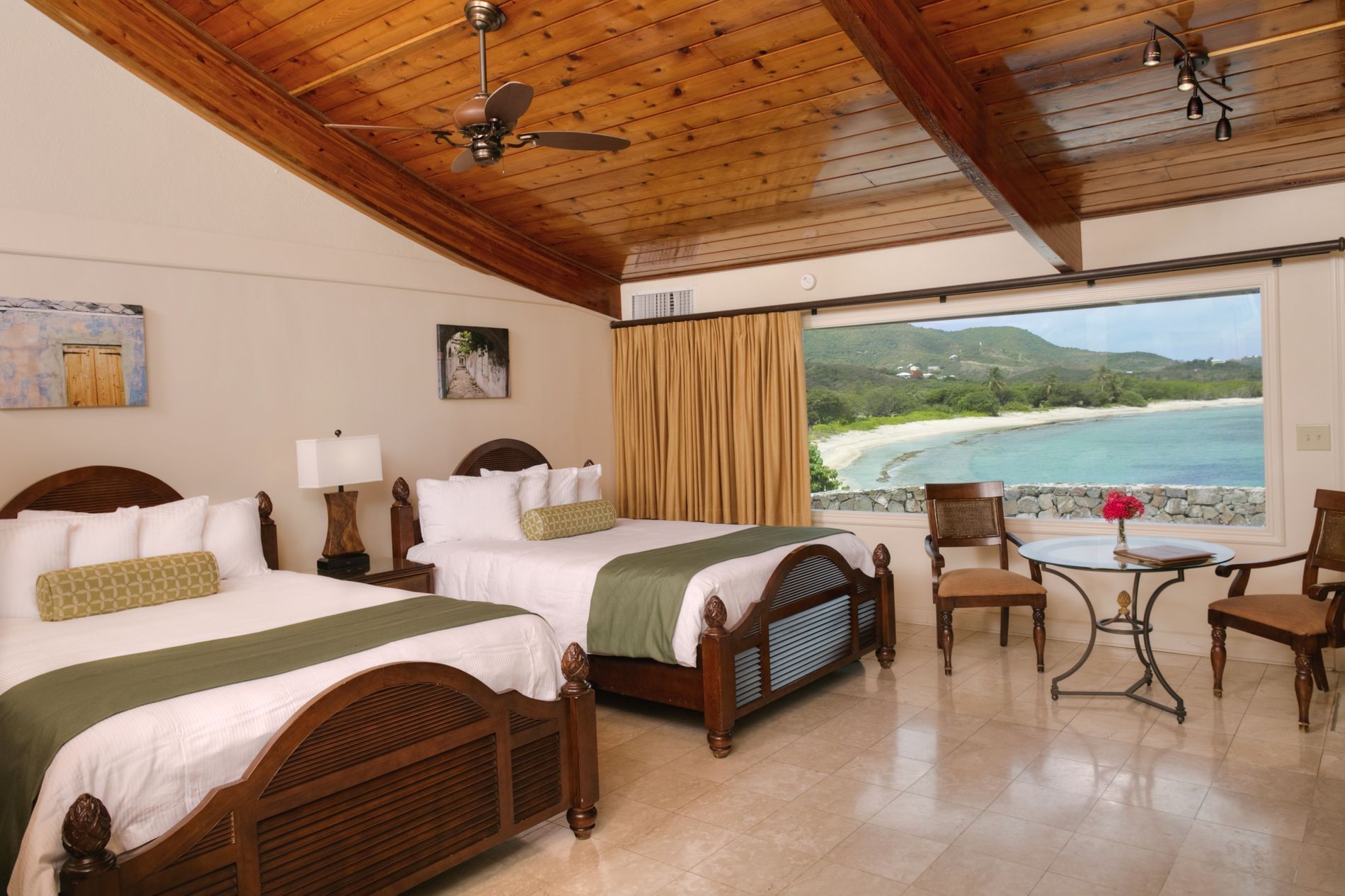 Two Beds in Deluxe Oceanfront with sea view at The Buccaneer Resort St. Croix