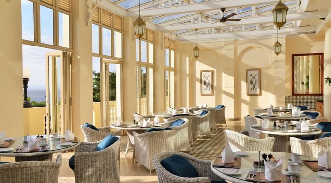 The Dining area of Varanda Restaurant at Polana Serena Hotel