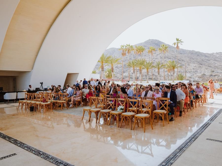 open seating area at a wedding at Marquis Los Cabos Resort