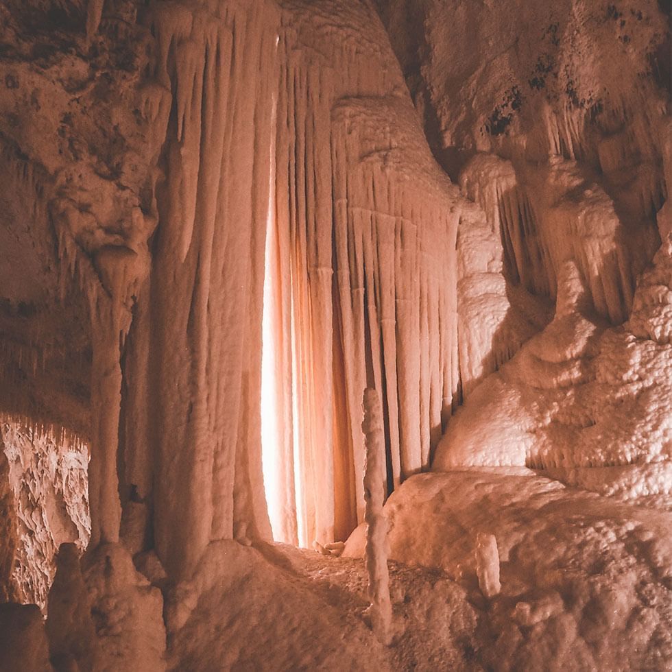 Stalactites in a cave near Falkensteiner Hotels and Residences