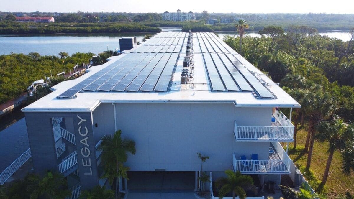 Solar panels at Legacy Vacation Resorts