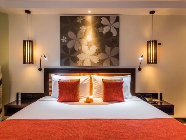 Bedroom arrangement in Warwick Suite at Warwick Fiji