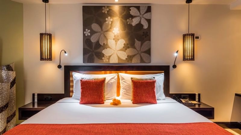 Bedroom arrangement in Warwick Suite at Warwick Fiji