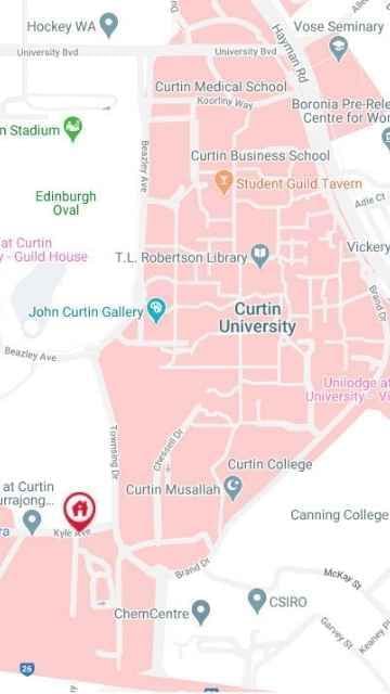 UniLodge at Curtin University - Kurrajong Village Map