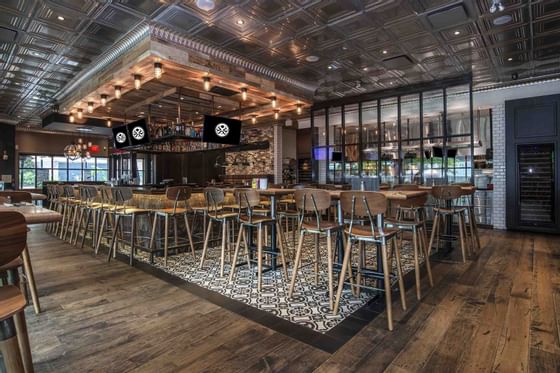 bar seating in the moxies by the sandman signature hotel in kamloops