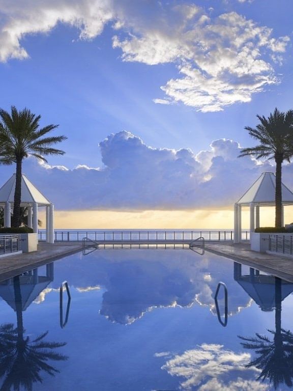 Pool area beside the ocean view at The Diplomat Resort