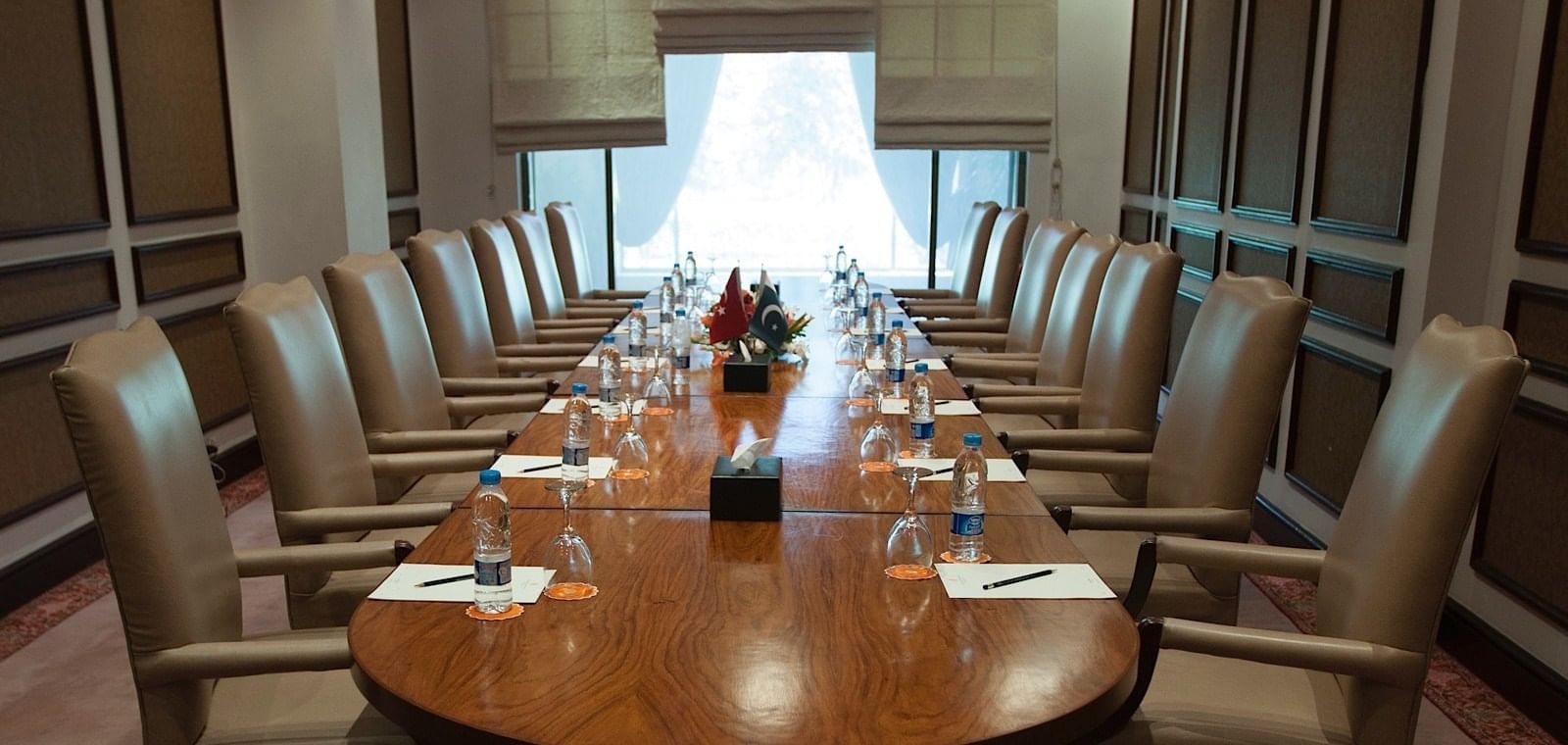 Table Setup in Pre-function Area 3 at Islamabad Serena Hotel