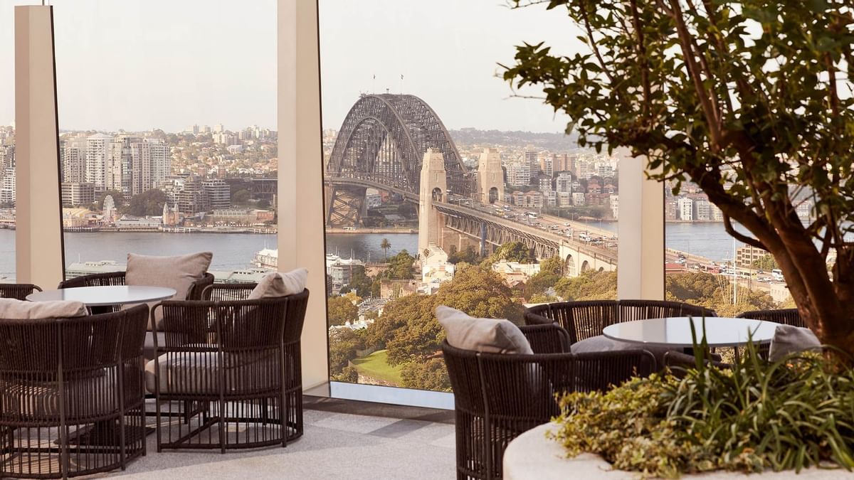 Rooftop CIRQ restaurant with city view at Crown Towers Sydney