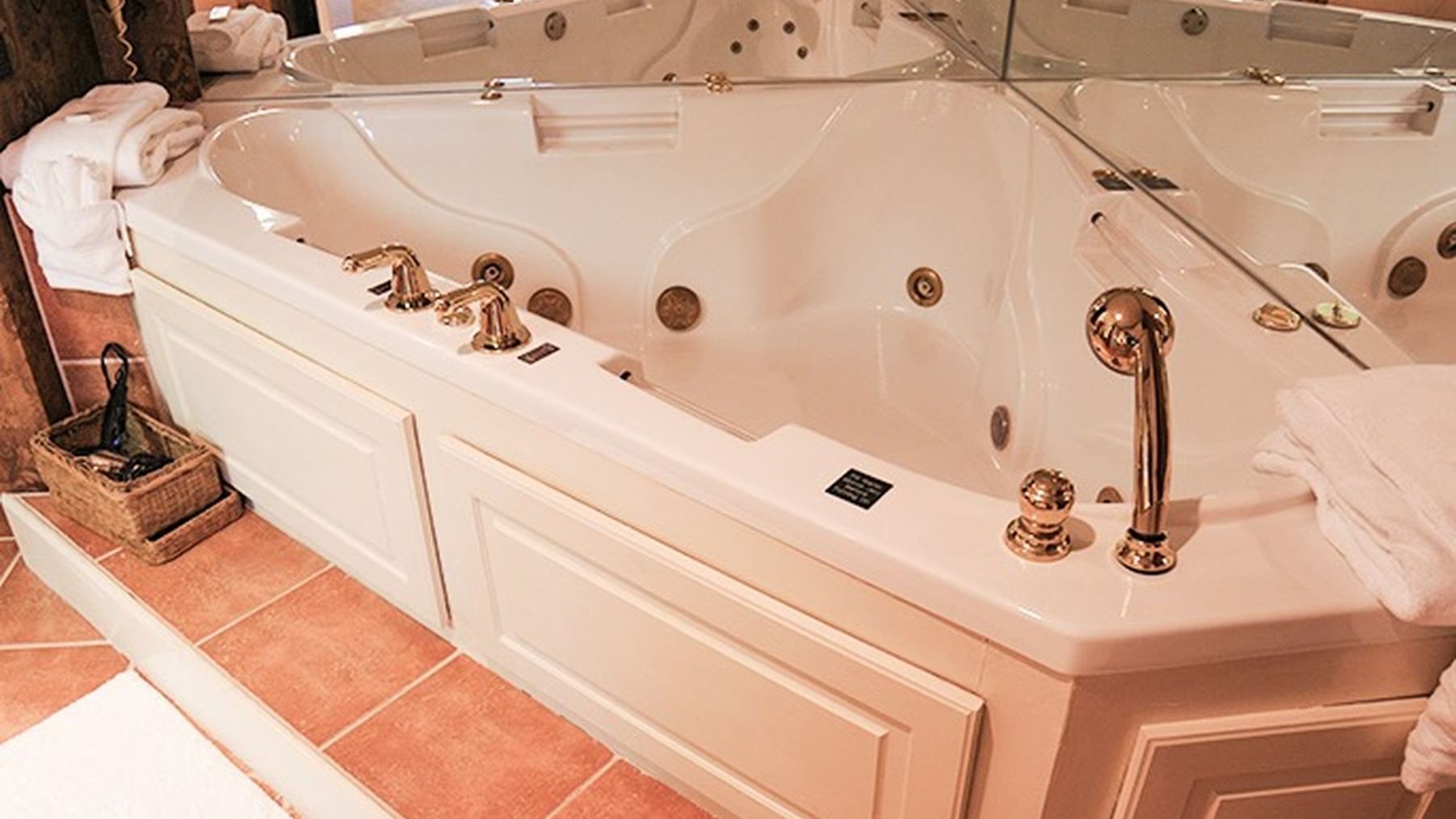 large jacuzzi in bathroom