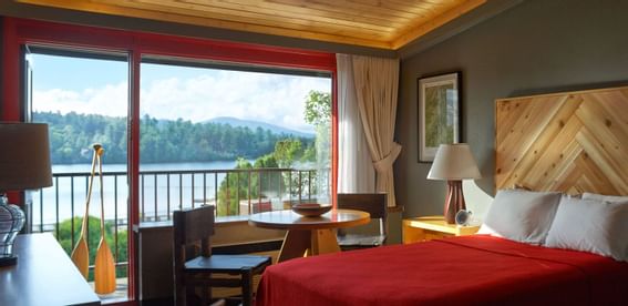 View of Single Queens Room with Balcony at High Peaks Resort