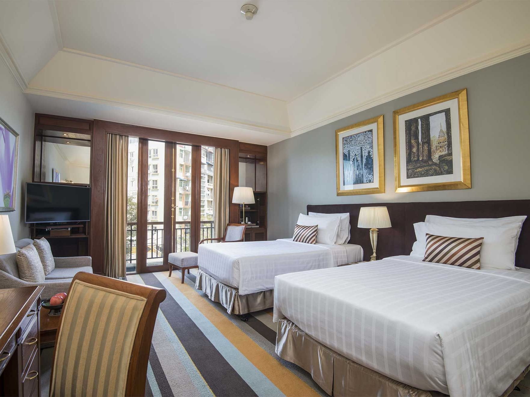 Deluxe room city view at Chatrium Hotel Royal Lake Yangon
