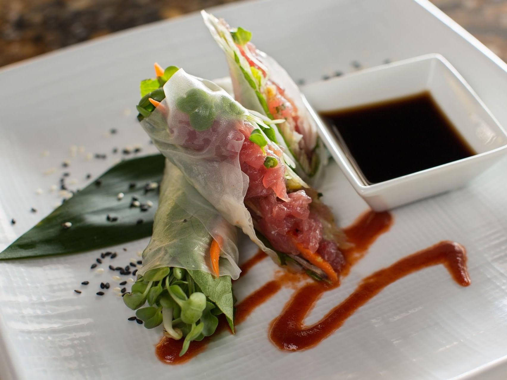 A wholesome dish in the Miso Phat Sushi at Maui Coast Hotel
