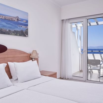 King bed in Double Room Sea View at Labranda Blue Bay Resort