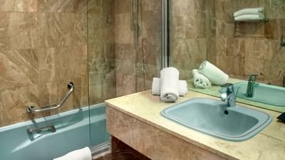 Bathroom at Hotel Casino des Palmiers in Hyères, France