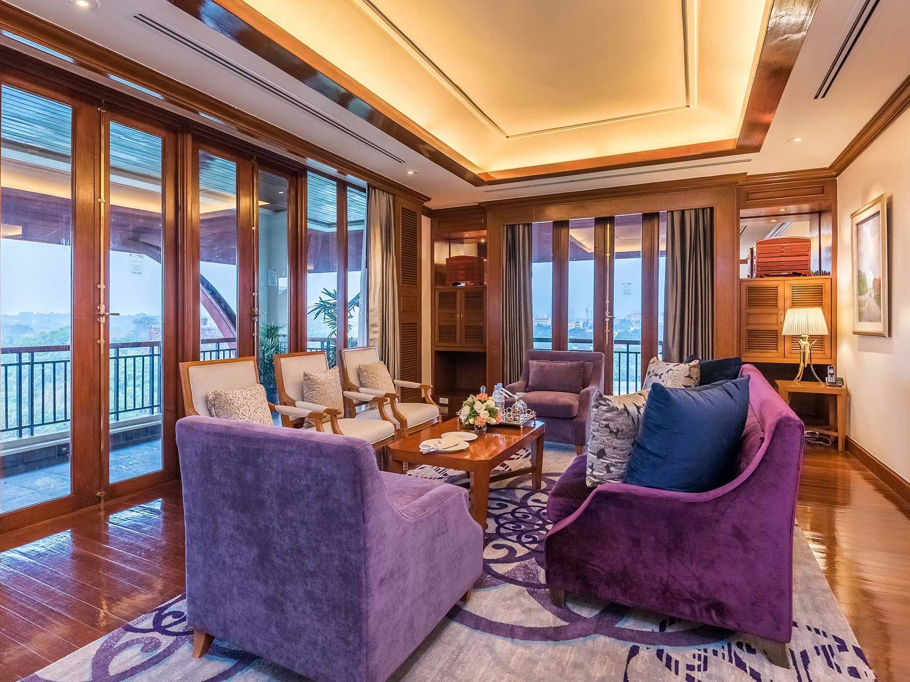 View of living room in Royal Suite at Chatrium Hotel Royal Lake