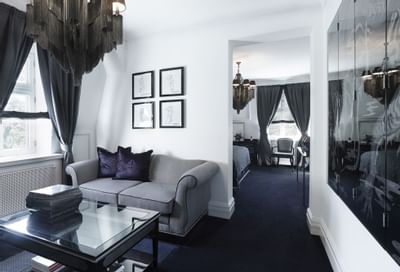 Premium junior suite living at Patrick Hellman Schlosshotel