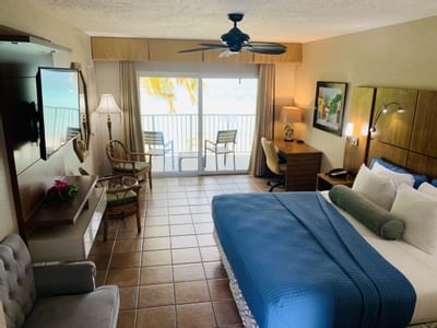 Beachfront Premium King Bedroom at Emerald Beach Resort, a serene answer to where to stay on the beach in St. Thomas, USVI