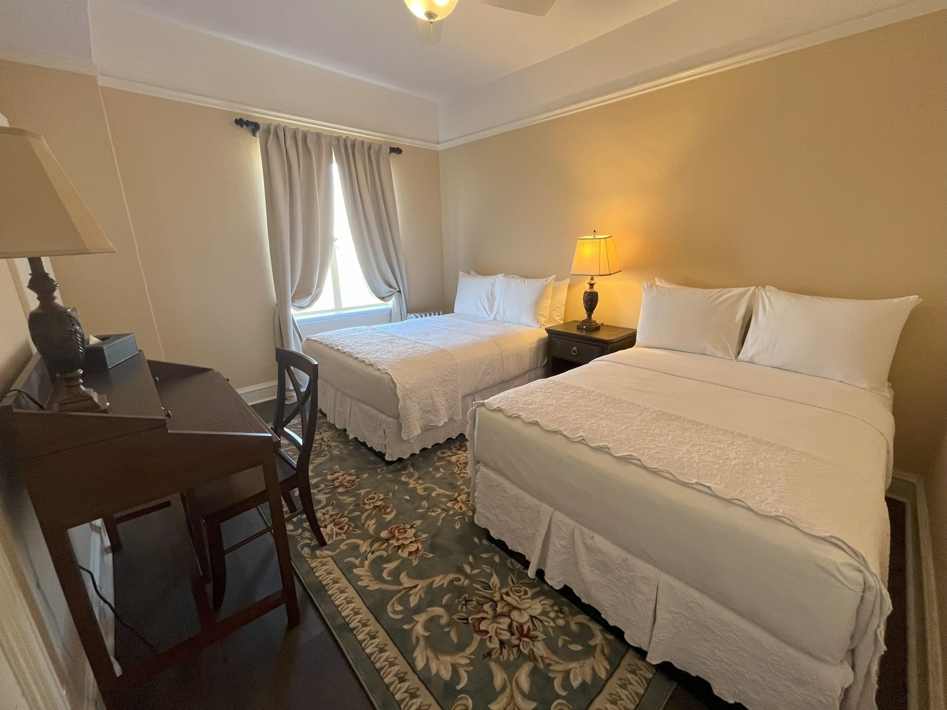 Interior of Full Full room with double beds at Berkeley City Club