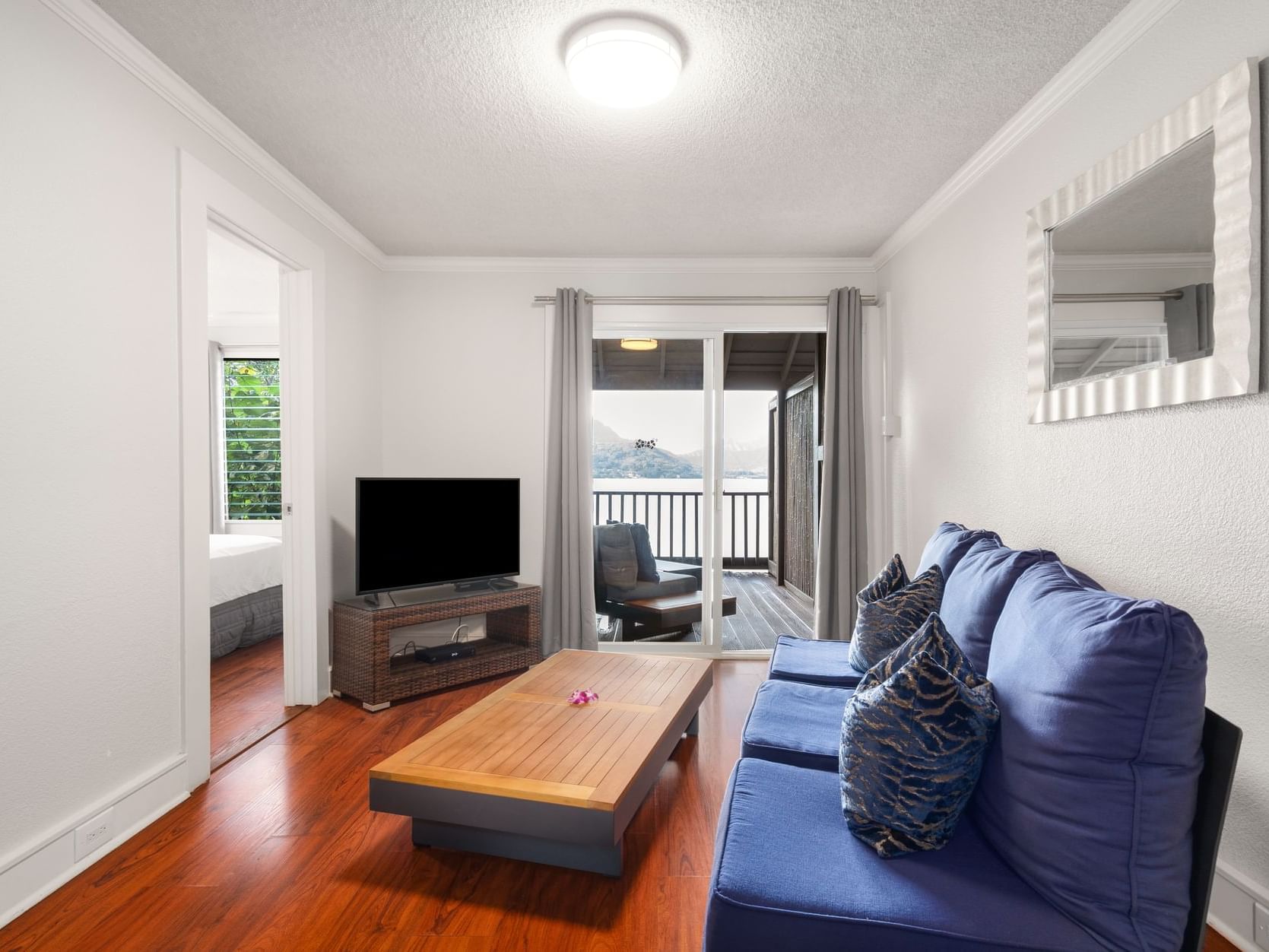 Livingroom area in Two-Bedroom Waterfront Cottage at Paradise Bay Resort