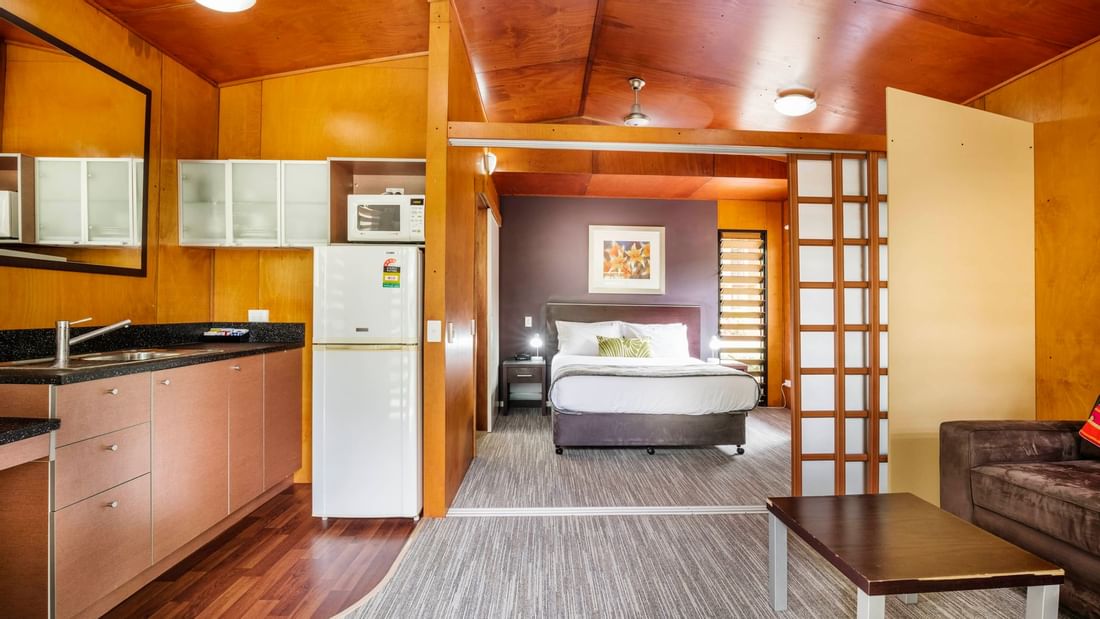 Interior of Bungalow with kitchenette at Mercure Darwin Airport