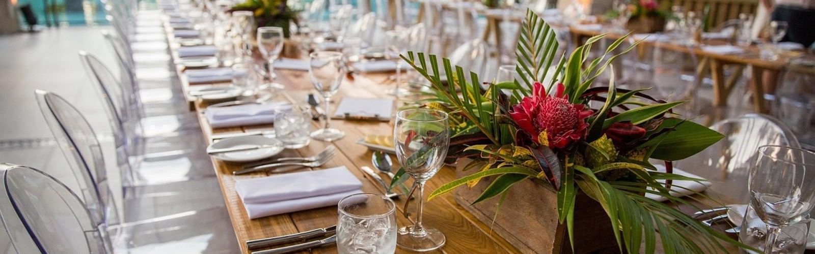 Elegant table set up  Pullman port douglas sea temple resort and spa