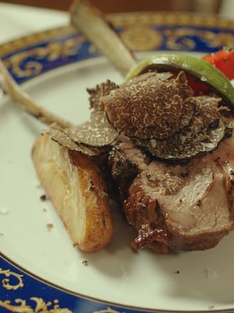 Close-up of Palazzo Cavalieri dish at Palazzo Versace Dubai