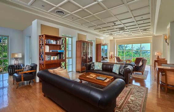 Interior of the library in  Danna Langkawi Hotel