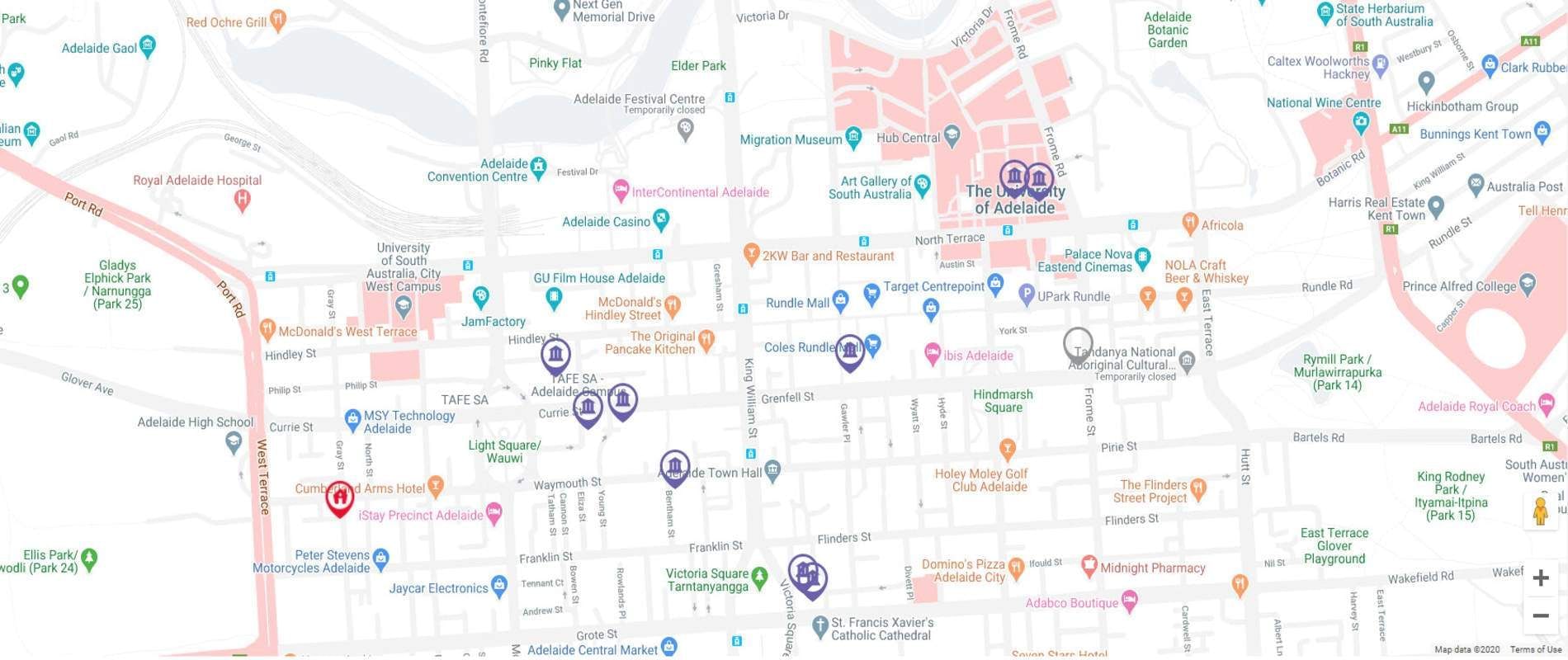 Student Living - Edge Apartments Map