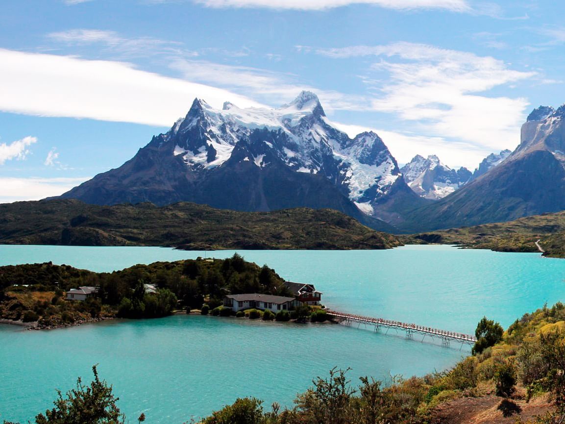 Lake in Torres Del Paine National park in Chile near DOT Hotels