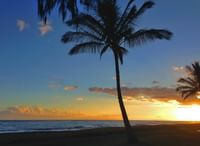 Sunset over the ocean at Waimea Plantation Cottages