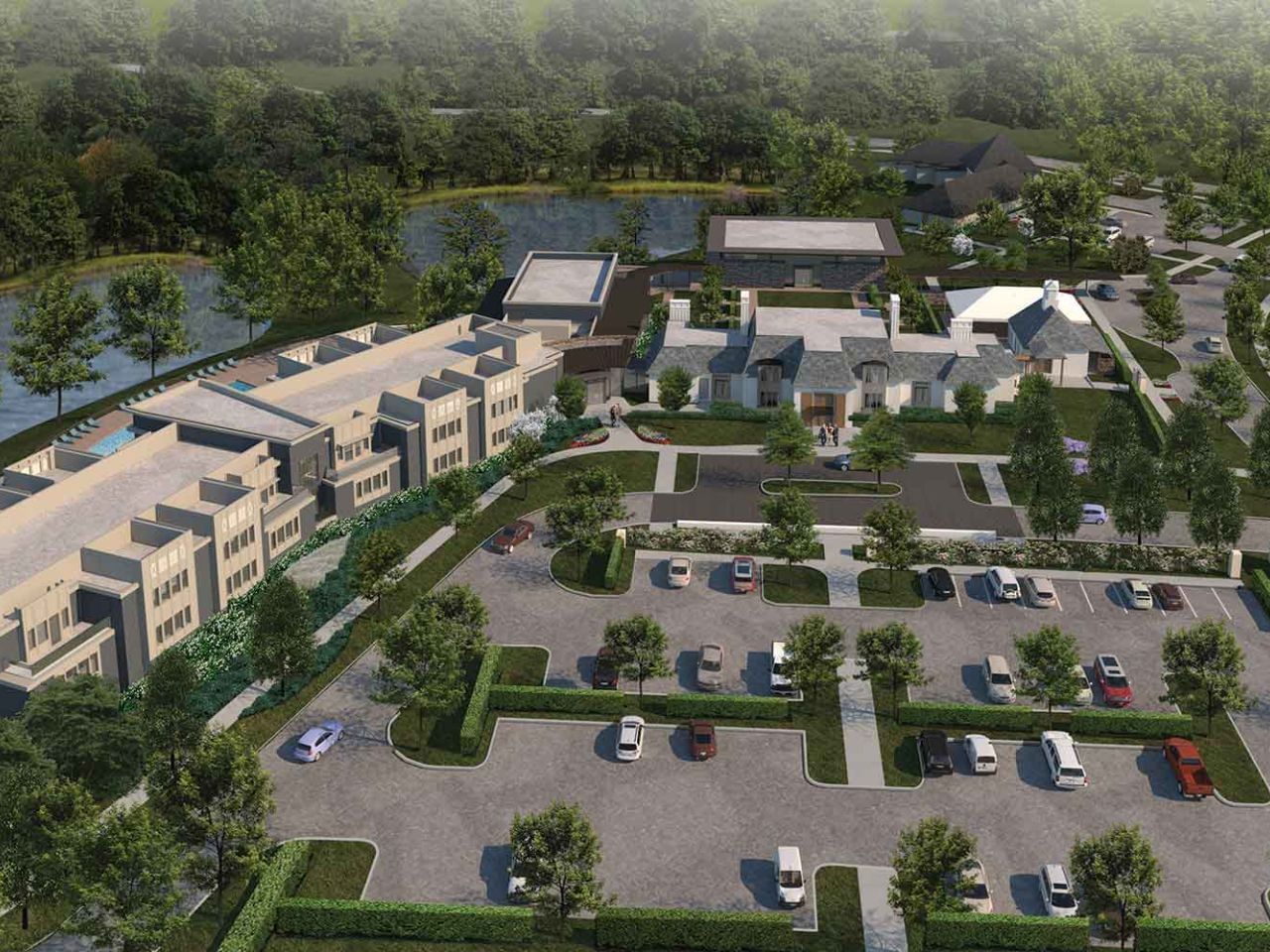 Concept design of the hotel & car park at Hotel Hartness