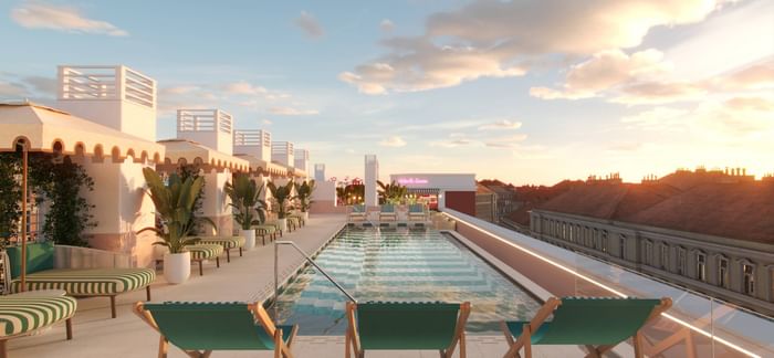 Rooftop Pool at Urban Hive Madrid Hotel